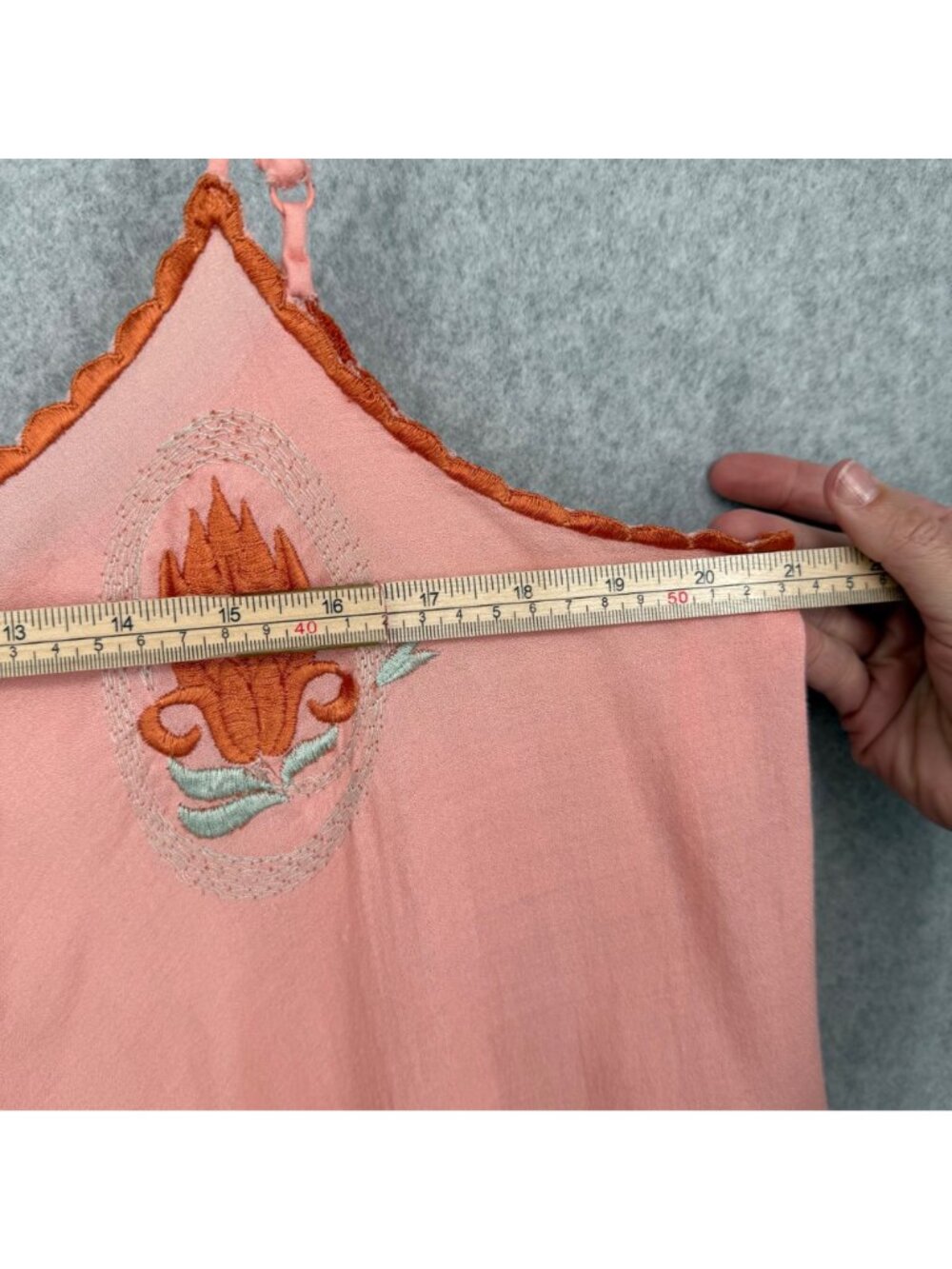 Free People Womens Love Me Two Times Tie Front Top Size M Pink Embroidered Boho - Picture 13 of 13